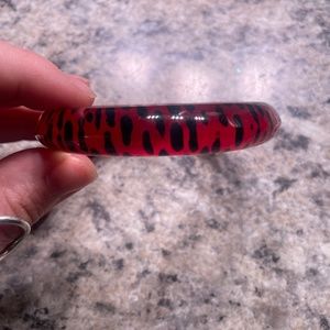Splendette Red Leopard Bangle